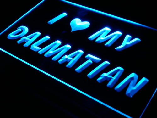 I Love My Dalmatian Dog Pet Neon Light Sign